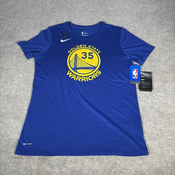 Nike Kevin Durant Golden State Warriors Jersey T Shirt Womens S Blue Dri Fit NWT - Picture 2 of 9